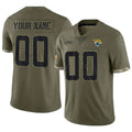 Moorv Custom J.Jaguars Olive Salute To Service Limited Stitched Jerseys