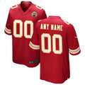 Moorv Custom KC.Chiefs Red Replica Game Stitched Jerseys