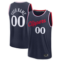 Moorv Custom L.Clippers Navy Fast Break Stitched Jerseys- Icon Edition