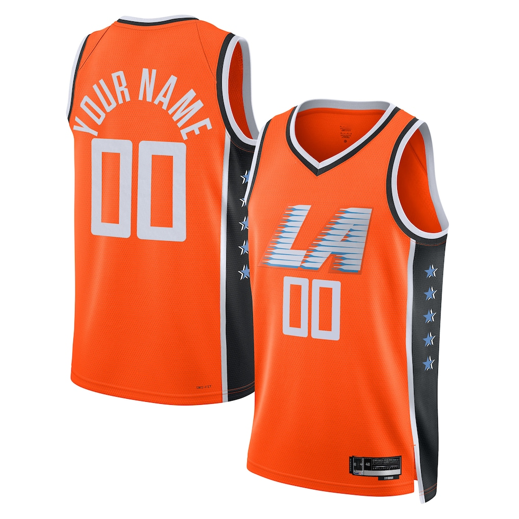 Moorv Custom L.Clippers Orange 202526 City Edition Swingman Stitched Jerseys