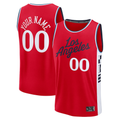 Moorv Custom L.Clippers Red Fast Break Stitched Jerseys- Statement Edition