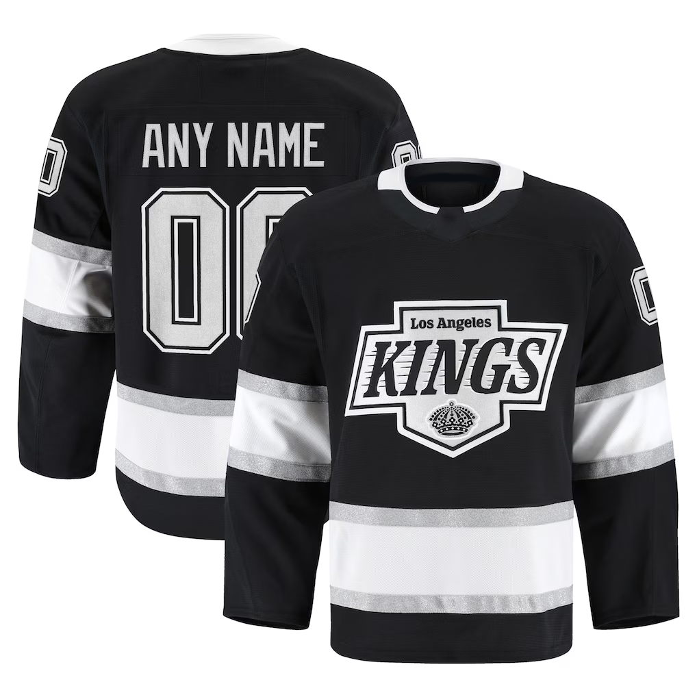 Moorv Custom LA.Kings Black Home Authentic Pro Jerseys