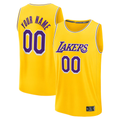 Moorv Custom LA.Lakers Gold Fast Break Stitched Jerseys - Icon Edition