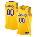 Moorv Custom LA.Lakers Gold Swingman Stitched Jerseys - Icon Edition