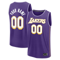 Moorv Custom LA.Lakers Purple Fast Break Stitched Jerseys - Icon Edition