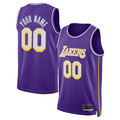 Moorv Custom LA.Lakers Purple Swingman Stitched Jerseys - Statement Edition