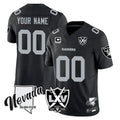 Moorv Custom LV.Raiders Black 65th Anniversary Vapor Limited Home Game Any Name & Numbers Stitched Jerseys