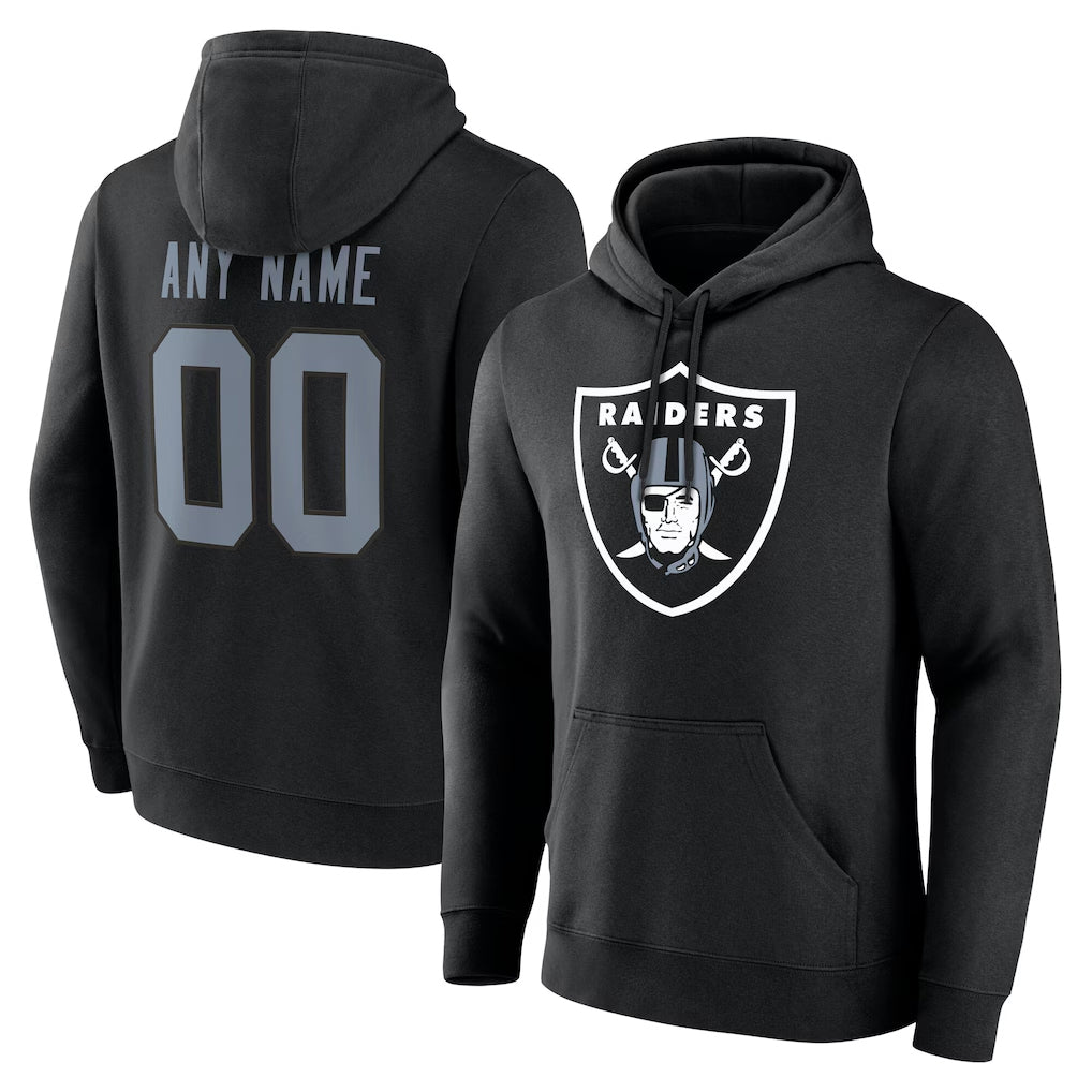 Moorv Custom LV.Raiders Black LOGO Pullover Hoodies Home Game Any Name & Numbers Stitched Jerseys