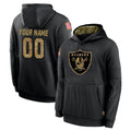Moorv Custom LV.Raiders Black Salute to Service Hoodies Limited Game Any Name & Numbers Stitched Jerseys