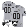 Moorv Custom LV.Raiders Gray 65th Anniversary Vapor Limited Home Game Any Name & Numbers Stitched Jerseys