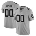 Moorv Custom LV.Raiders Gray Limited Vapor F.U.S.E. Home Game Stitched Jerseys