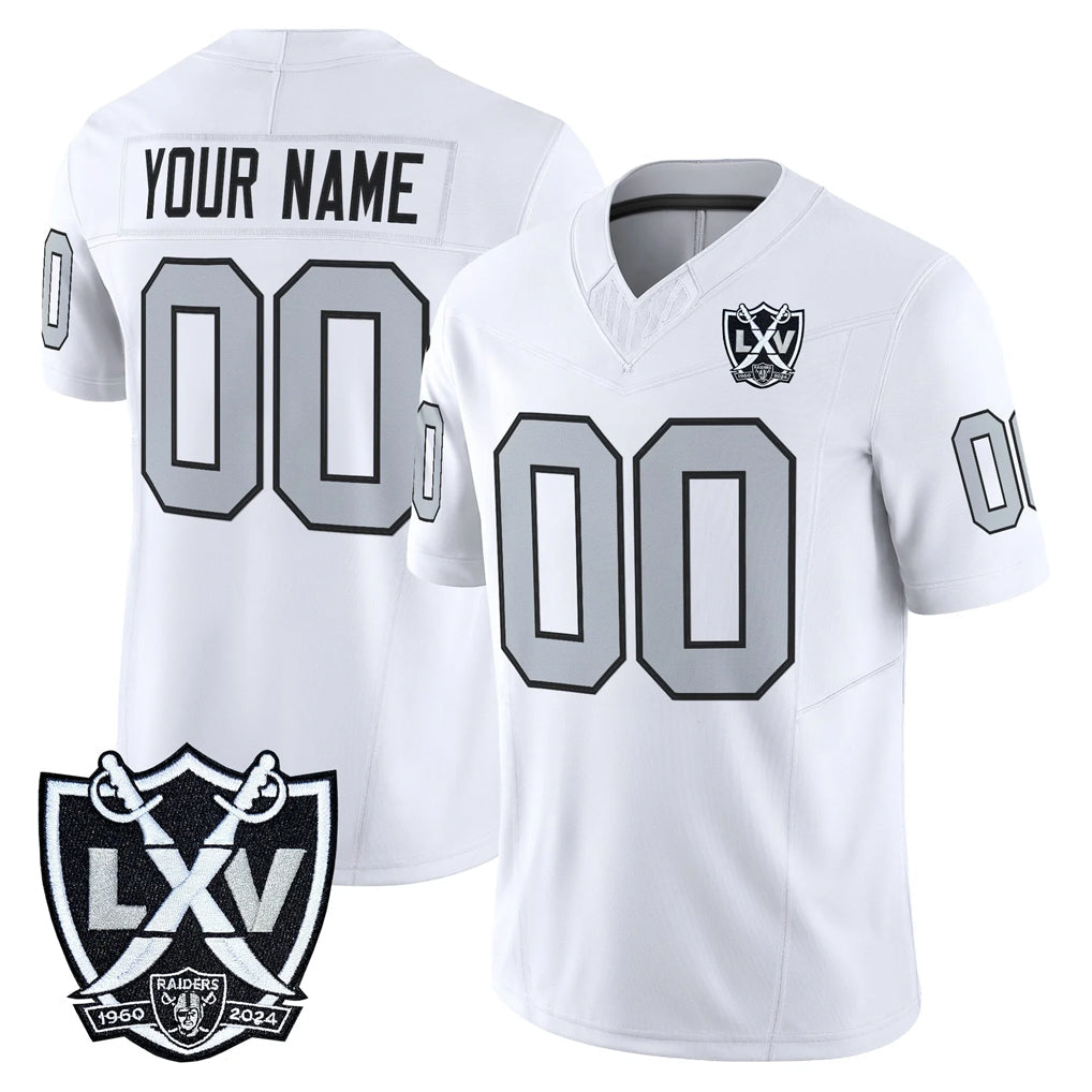 Moorv Custom LV.Raiders White 2026 Vapor Limited Home Game Any Name & Numbers Stitched Jerseys