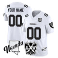 Moorv Custom LV.Raiders White 65th Anniversary Vapor Limited Home Game Any Name & Numbers Stitched Jerseys