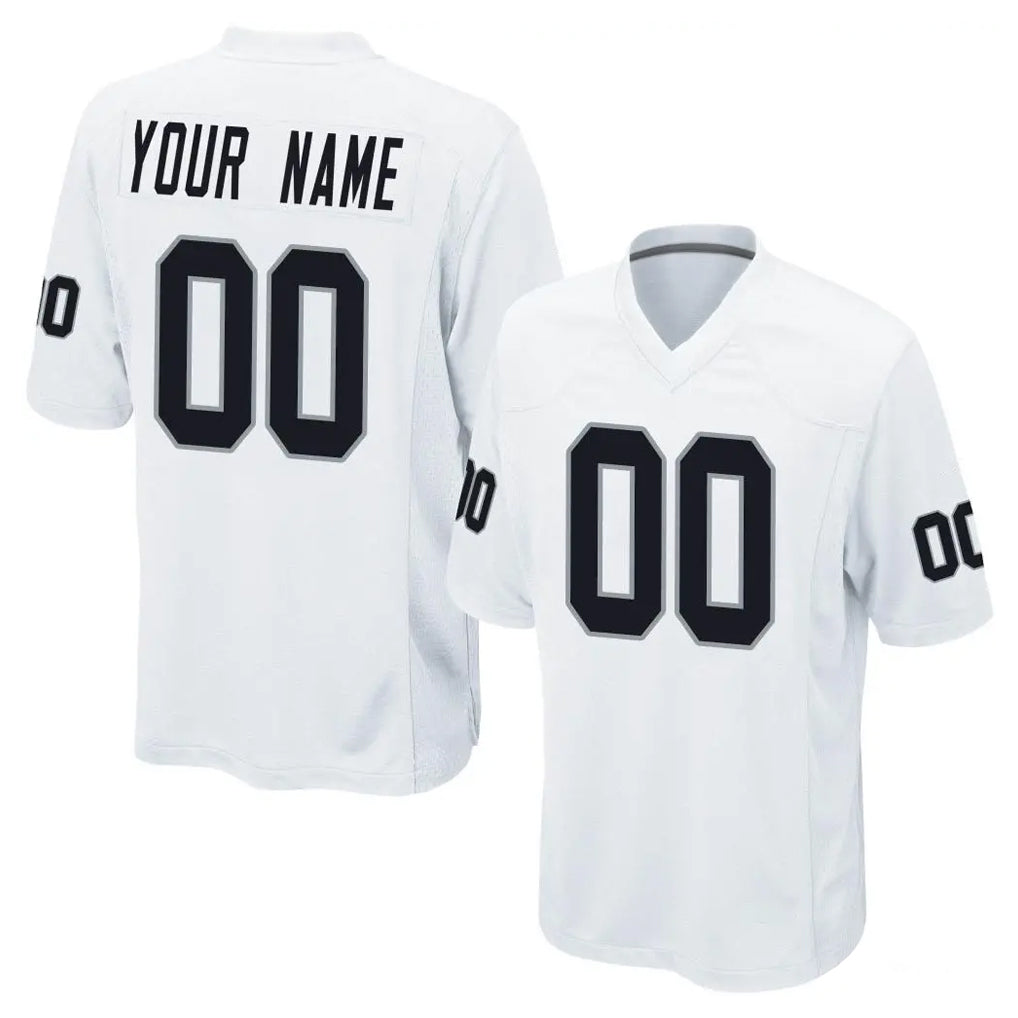 Moorv Custom LV.Raiders White Home Game Any Name & Numbers Stitched Jerseys