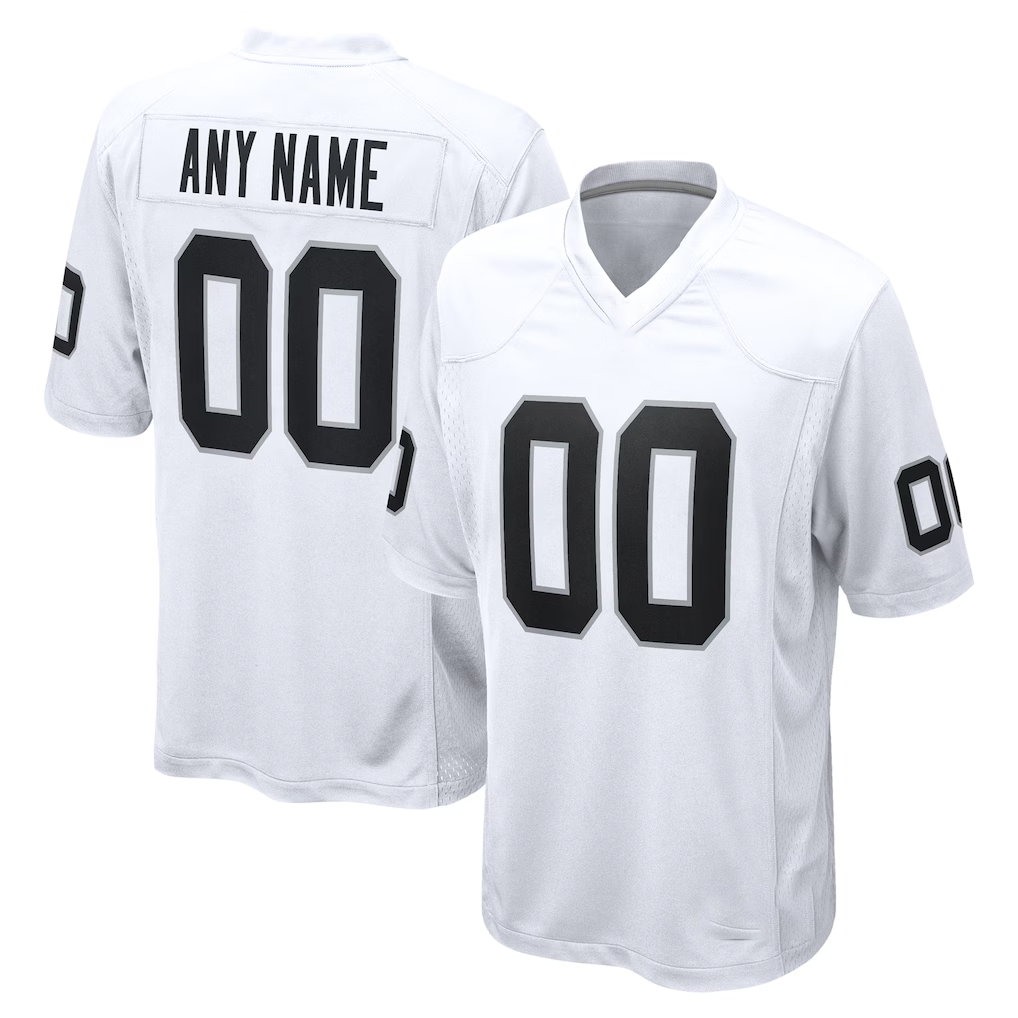 Moorv Custom LV.Raiders White Team Stitched Jerseys