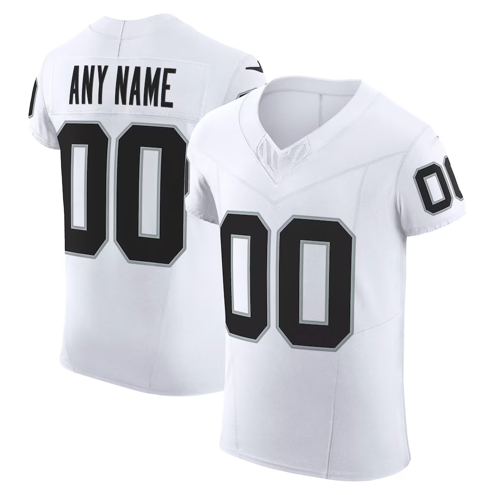 Moorv Custom LV.Raiders White Vapor F.U.S.E. Elite Stitched Jerseys