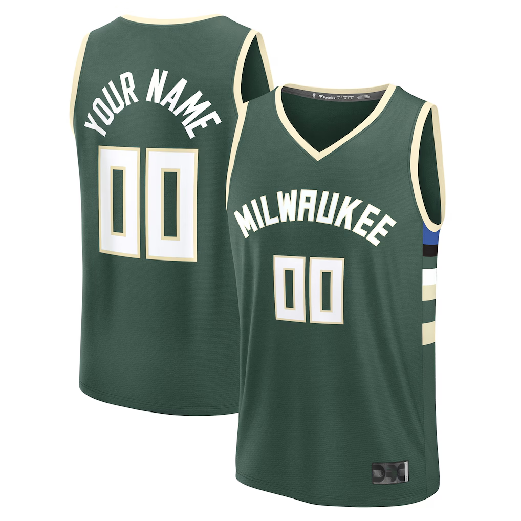 Moorv Custom M.Bucks Green Fast Break Jerseys - Icon Edition