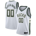 Moorv Custom M.Bucks White 202021 Swingman Custom Jerseys - Association Edition