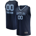 Moorv Custom M.Grizzlies Navy Fast Break Replica Stitched Jerseys - Icon Edition