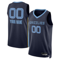 Moorv Custom M.Grizzlies Navy Swingman Stitched Jerseys- Icon Edition