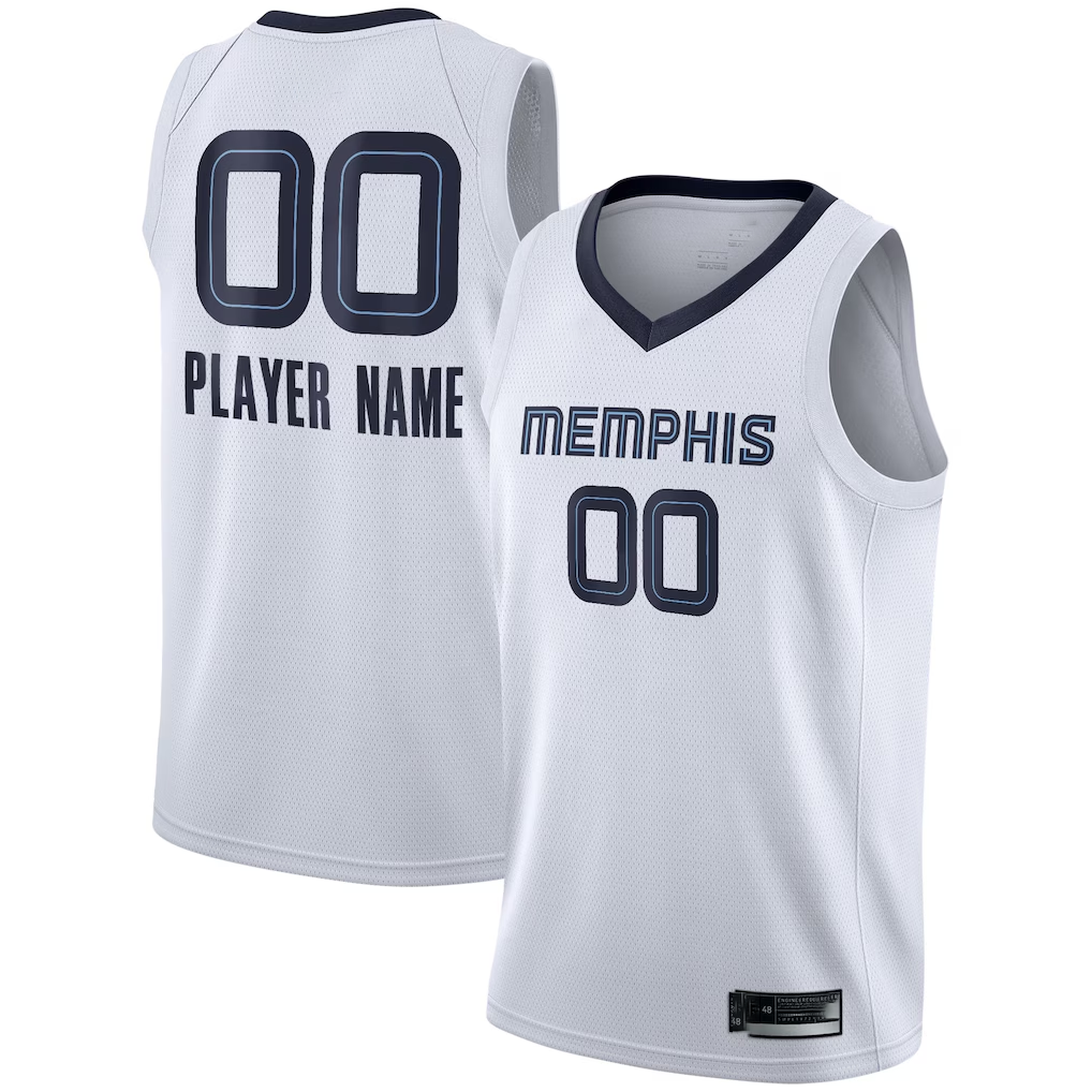 Moorv Custom M.Grizzlies White 202021 Swingman Stitched Jerseys- Association Edition
