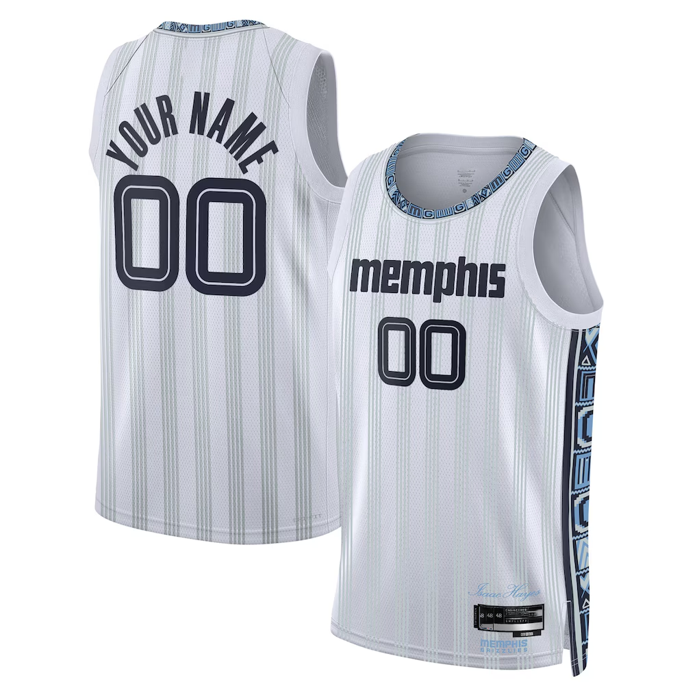 Moorv Custom M.Grizzlies White 202526 City Edition Swingman Stitched Jerseys