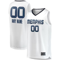 Moorv Custom M.Grizzlies White Fast Break Replica Stitched Jerseys- Association Edition
