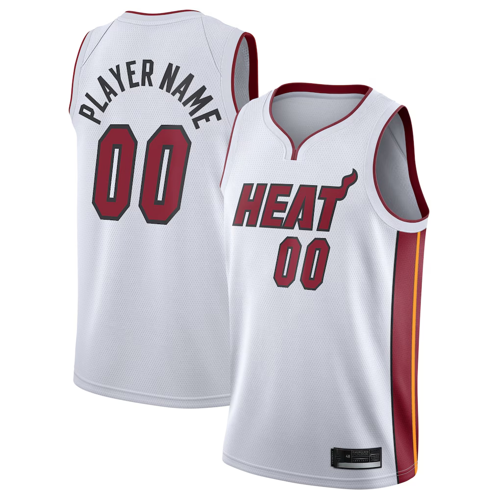 Moorv Custom M.Heat White 202021 Swingman Jerseys - Association Edition