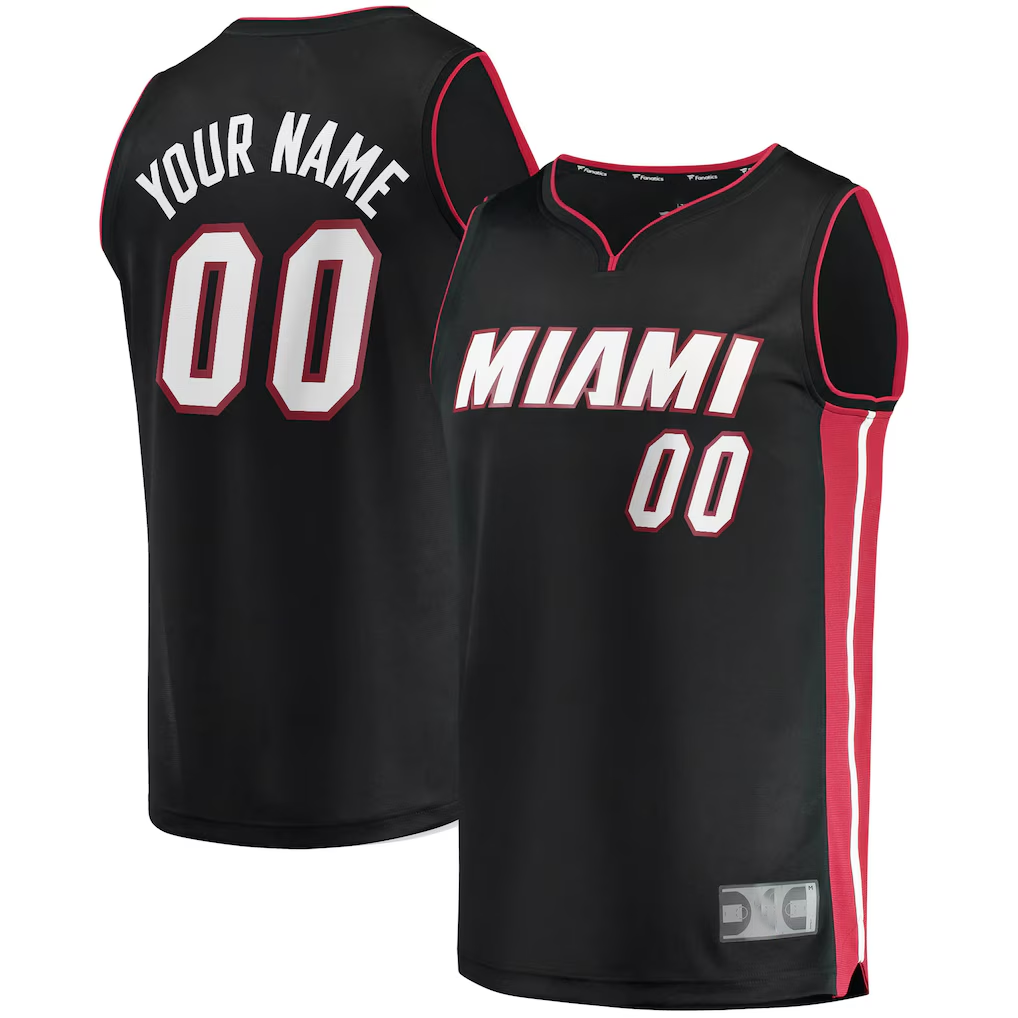 Moorv Custom M.Heat Black Fast Break Replica Jerseys - Icon Edition