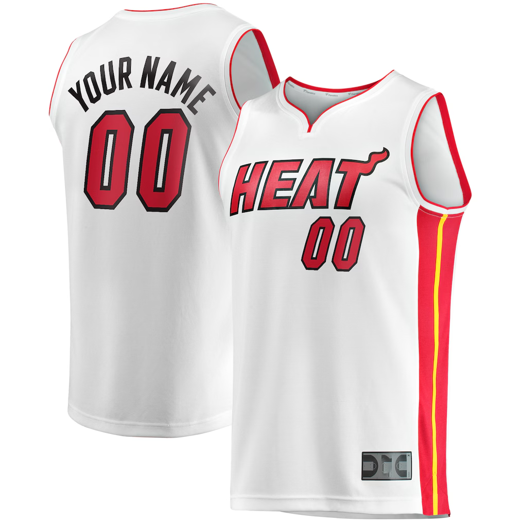 Moorv Custom M.Heat White Fast Break Replica Jerseys - Association Edition
