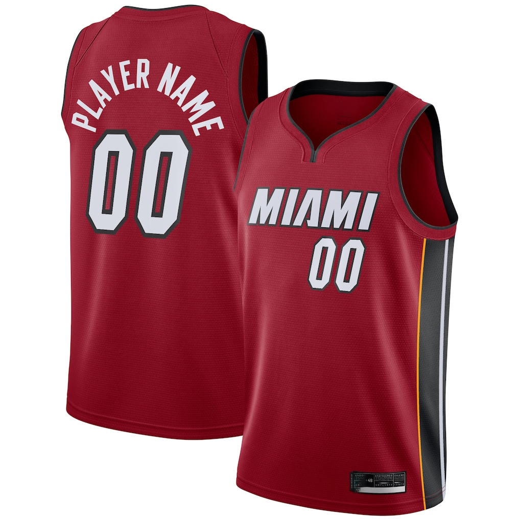 Moorv Custom M.Heat Heat Jordan Brand Red Swingman Jerseys - Statement Edition