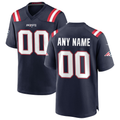 Moorv Custom NE.Patriots Navy Game Stitched Jerseys