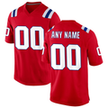 Moorv Custom NE.Patriots  Red Alternate Stitched Jerseys