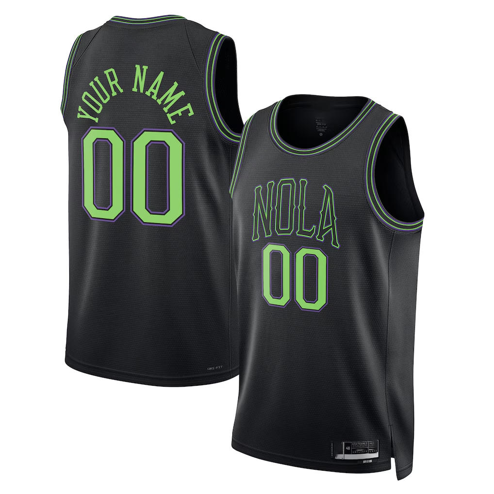 Moorv Custom NO.Pelicans Black 202526 City Edition Swingman Stitched Jerseys
