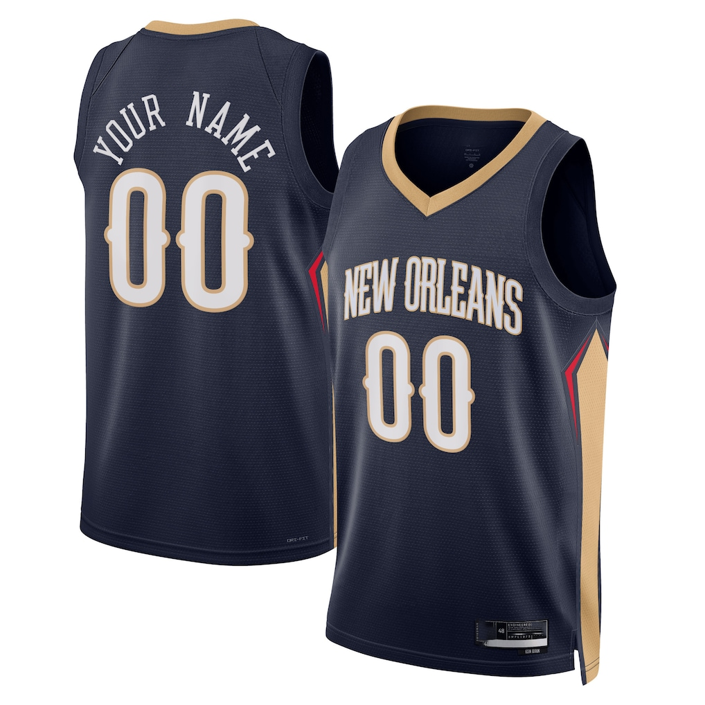 Moorv Custom NO.Pelicans Navy 202223 Swingman Stitched Jerseys- Icon Edition