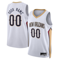 Moorv Custom NO.Pelicans White Swingman Stitched Jerseys- Association Edition