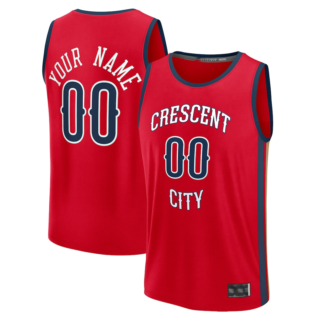Moorv Custom NO.Pelicans Red Fast Break Stitched Jerseys- Statement Edition