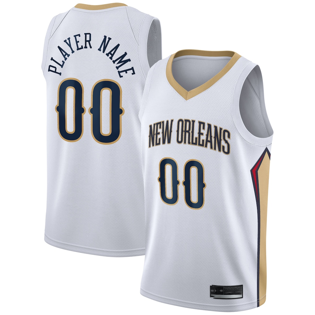 Moorv Custom NO.Pelicans Red Fast Break Stitched Jerseys- Statement Edition