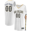 Moorv Custom NO.Pelicans White Fast Break Stitched Jerseys- Association Edition