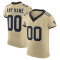 Moorv Custom NO.Saints Gold Alternate Vapor F.U.S.E. Elite Stitched Jerseys