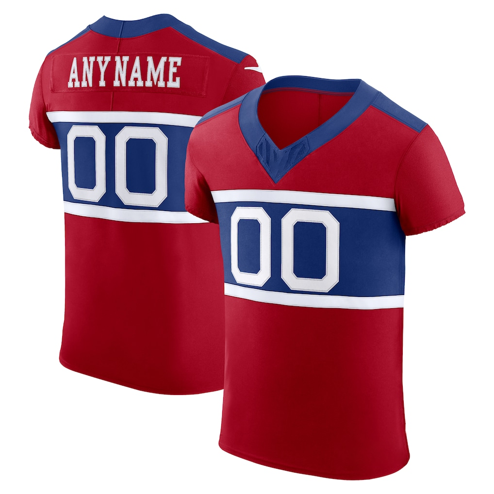 Moorv Custom NY.Giants Red Alternate Vapor F.U.S.E. Elite  Stitched Jerseys