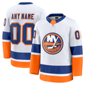 Moorv Custom NY.Islanders White Away Premium Jerseys