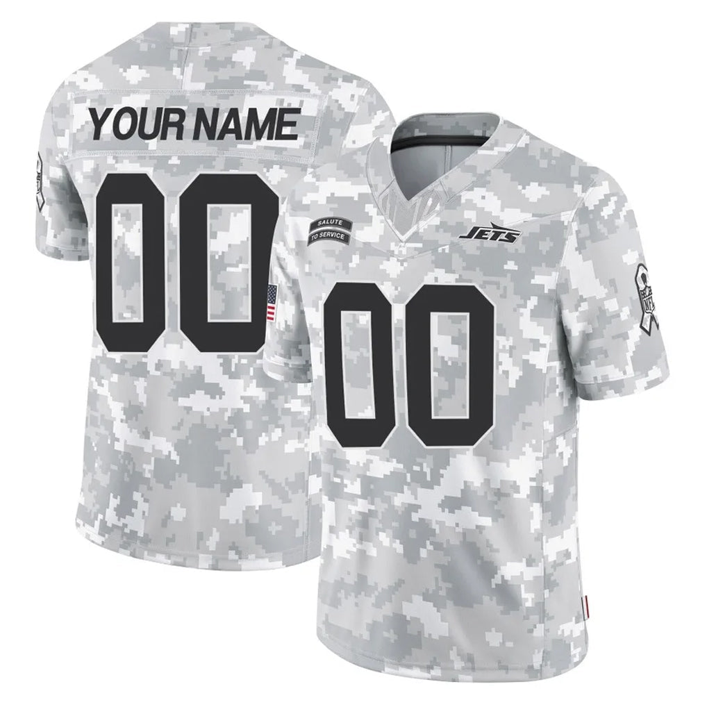 Moorv Custom NY.Jets Arctic Camo Salute to Service Limited Game Any Name & Numbers Stitched Jerseys