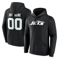 Moorv Custom NY.Jets Black LOGO Pullover Hoodies Limited Game Any Name & Numbers Stitched Jerseys