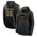 Moorv Custom NY.Jets Black Salute to Service Hoodies Limited Game Any Name & Numbers Stitched Jerseys