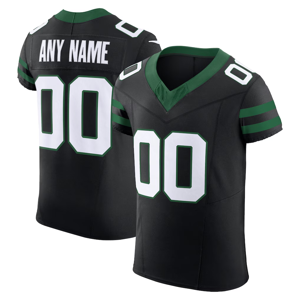 Moorv Custom NY.Jets Legacy Black Alternate Vapor F.U.S.E. Elite Stitched Jerseys