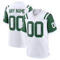 Moorv Custom NY.Jets White Classic Alternate Replica Stitched Jerseys