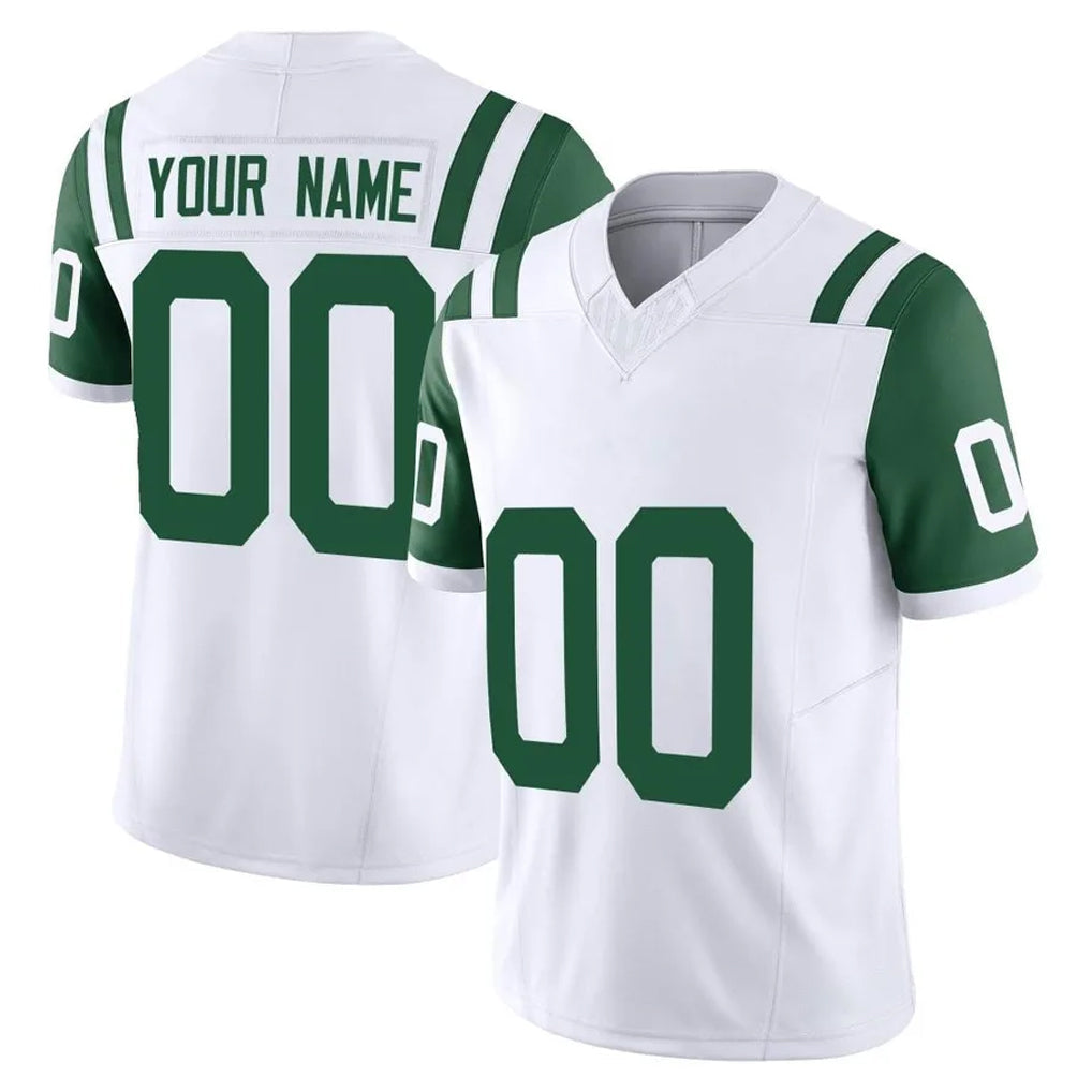 Moorv Custom NY.Jets White Limited Classic Vapor F.U.S.E. Home Game Any Name & Numbers Stitched Jerseys