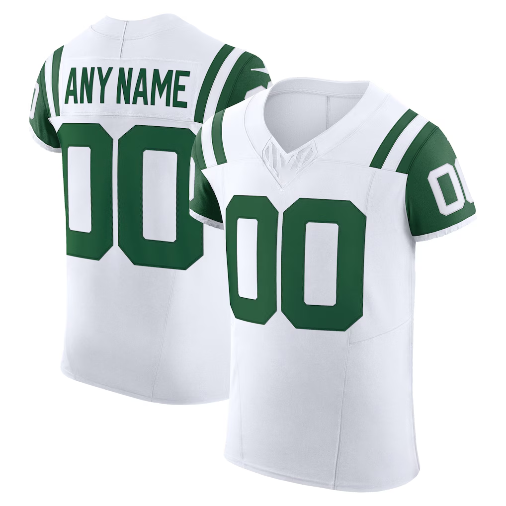 Moorv Custom NY.Jets White Vapor F.U.S.E. Elite Stitched Jerseys