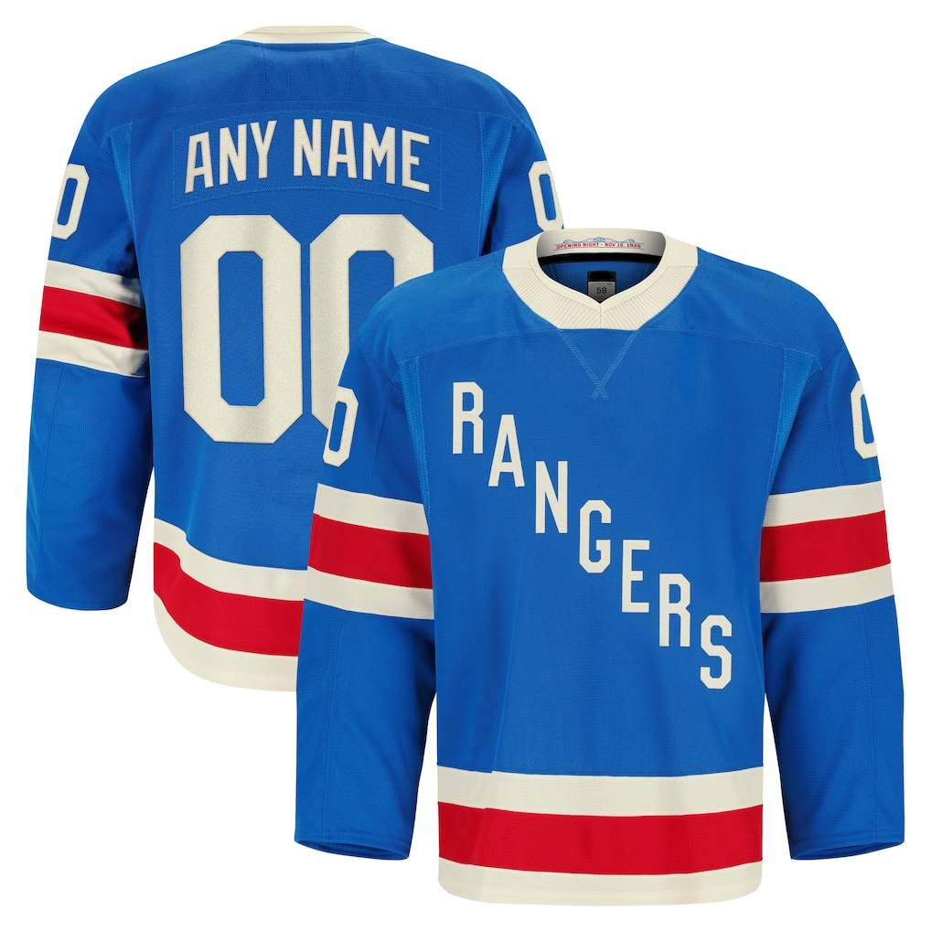 Moorv Custom NY.Rangers Blue Centennial Authentic Pro Jerseys